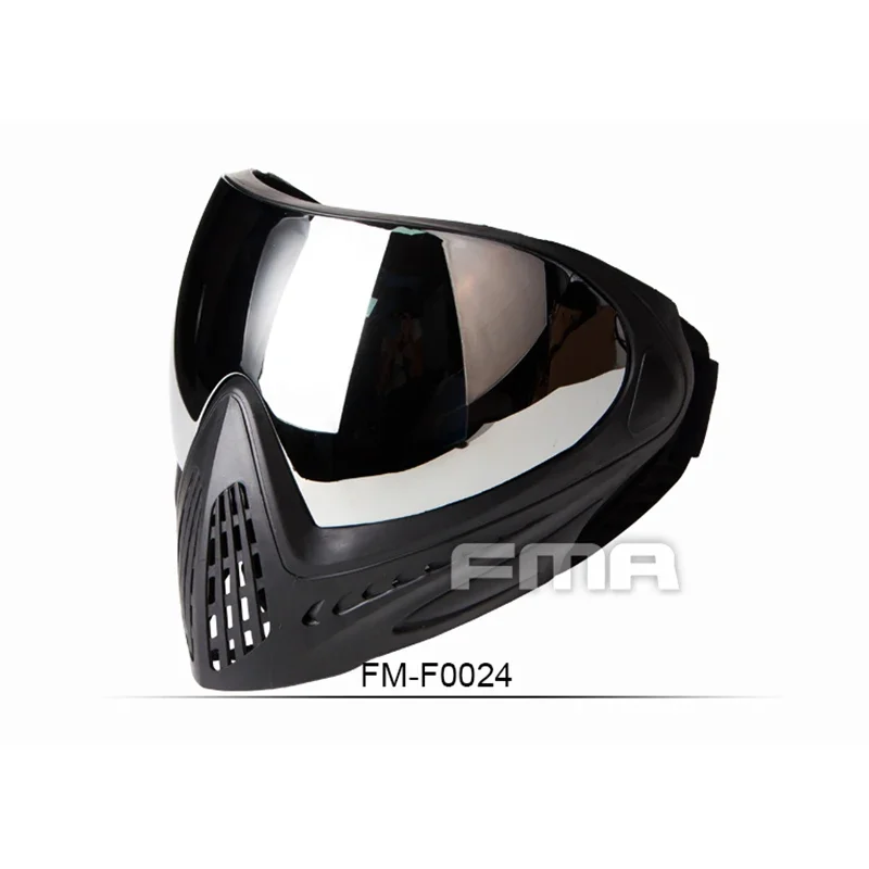 2024 FMA F1 Full Face Mask Single Layer Paintballหน้ากากป้องกันความปลอดภัยAnti-Fog Goggleกลางแจ้งยุทธวิธีAirsoftอุปกรณ์