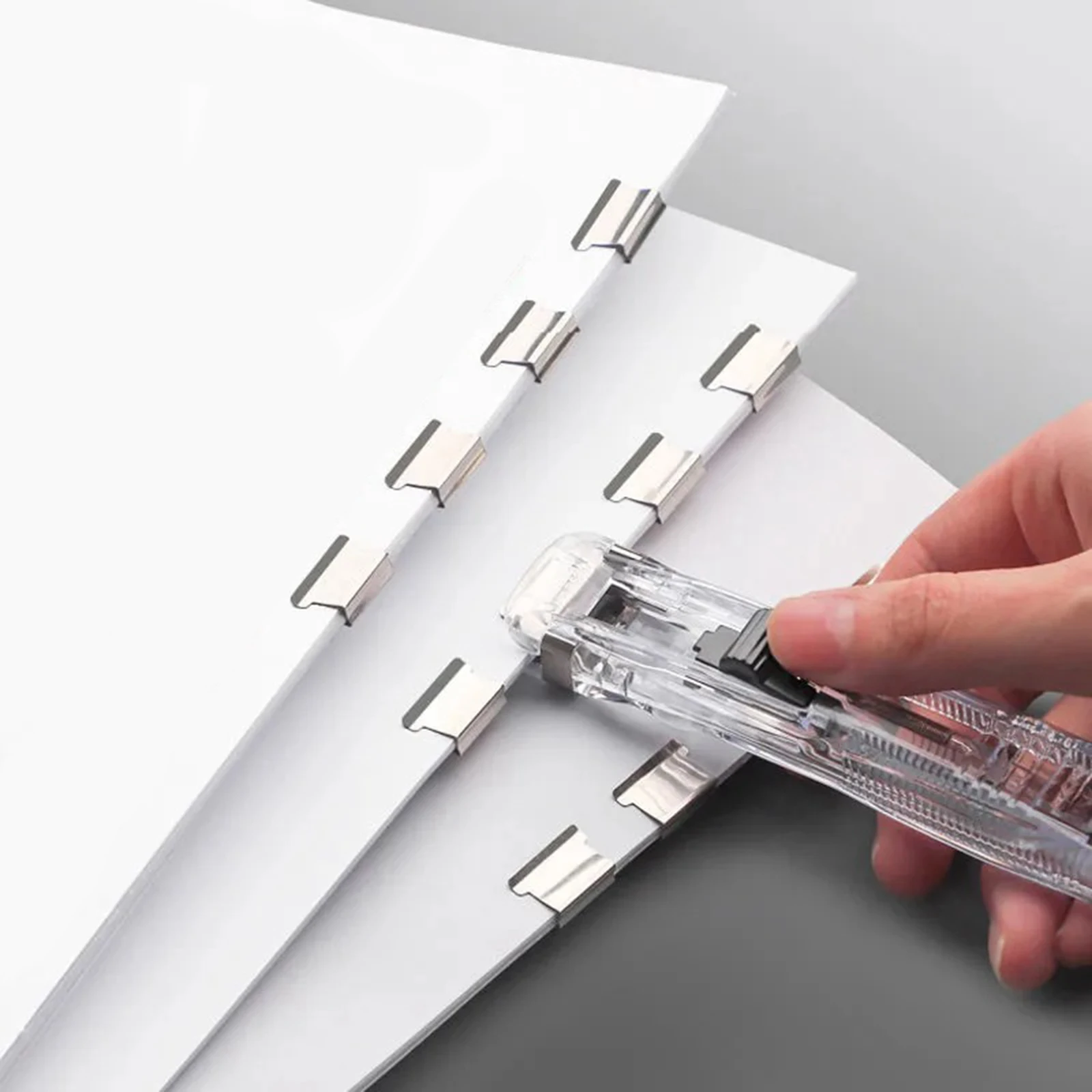 50Pcs Push คลิปเย็บกระดาษ Staple Remover Binder Push Clamp เทปกระดาษคลิปอุปกรณ์สำนักงานชุดเดสก์ท็อปอุปกรณ์