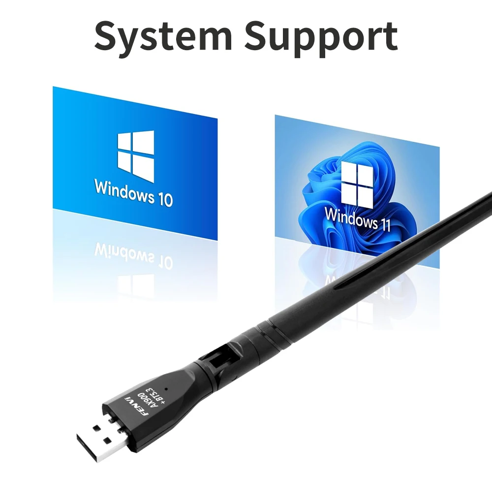 fenvi WiFi 6 AX900 USB Dongle Bluetooth 5.3 USB Wireless Adapter Dual Band 2in1 WIFI6 Receiver 2.4G 5G Free Driver For PC Laptop