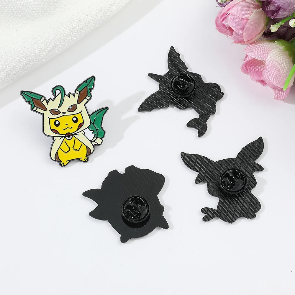 9 ชิ้นแฟชั่นชุดเข็มกลัดสัตว์ Creative Pikachu cos Eevee เคลือบ Pins กระเป๋าเป้สะพายหลังเสื้อผ้าอุปกรณ์เสริมป้ายโลหะอุปกรณ์เสริม