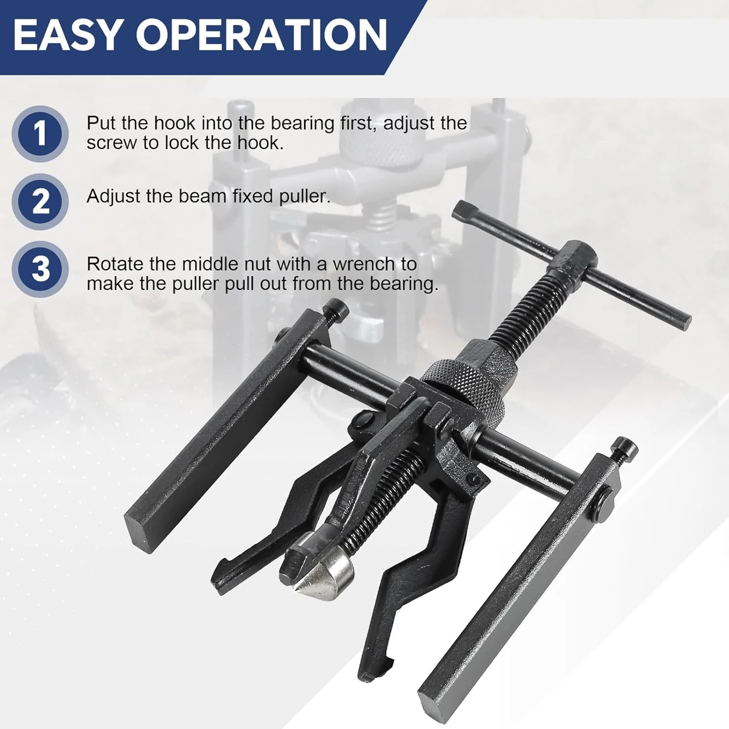 รถแบริ่ง PULLER Disassembly 3 Jaws PULLER รถซ่อม Disassembly เครื่องมือประหยัดแรงงานแยกแบริ่ง Remover เครื่องมือ