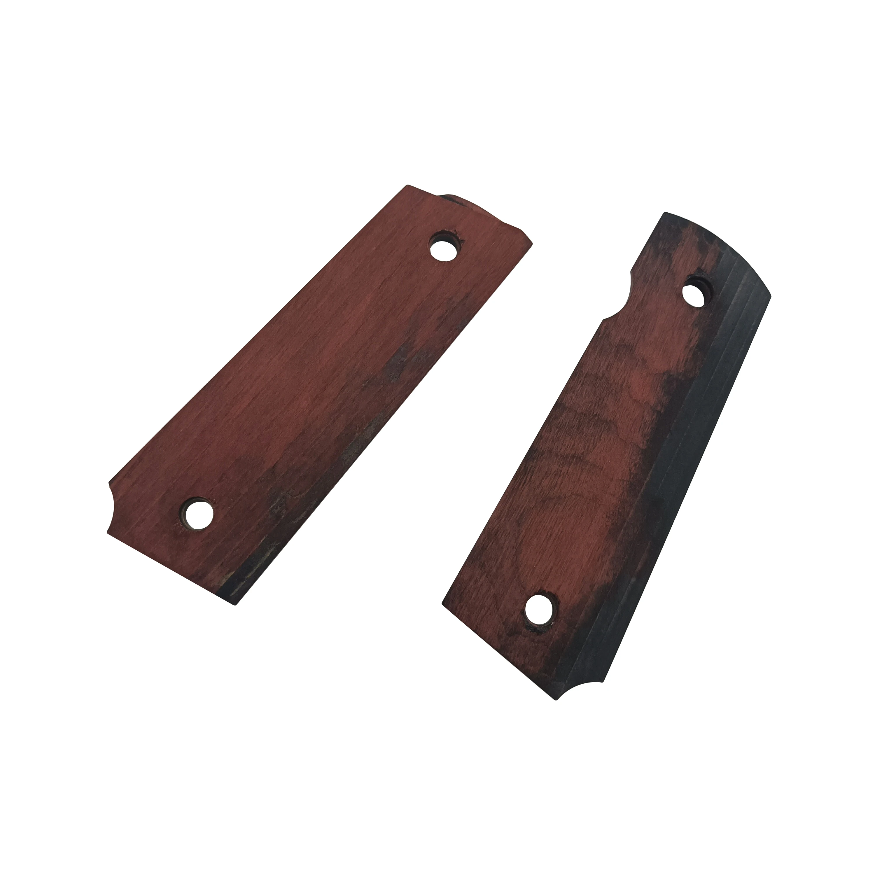 2 Pieces Gun Non-slip Handle 1911 Rosewood Grips Patches DIY Anti-slip Color Wood Grips Scales Decor Material Blanks Slaba
