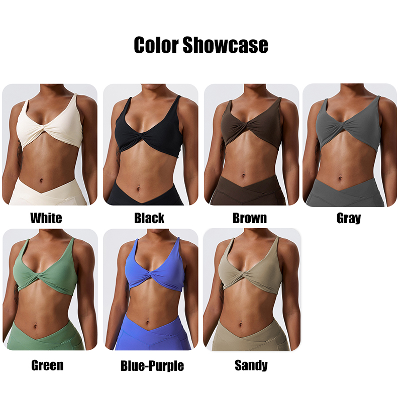 Sujetador deportivo Sexy de tela súper suave para mujer, Top de gimnasio con realce a prueba de golpes, Top corto de Yoga para mujer, camiseta sin mangas de entrenamiento con diseño plisado,ropa deportiva gym mujer