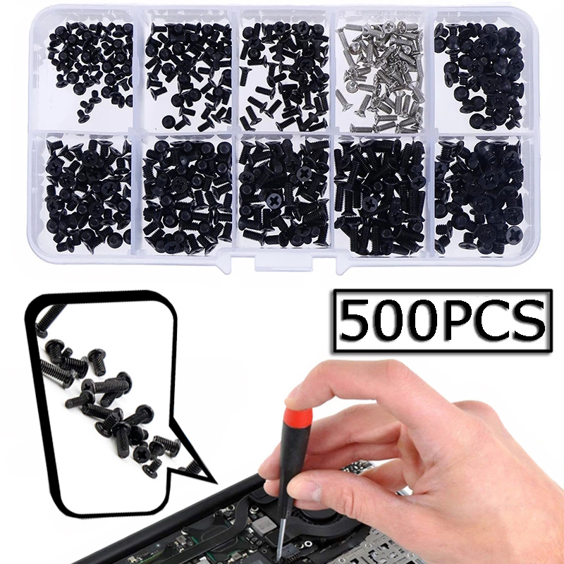 500 pçs portátil notebook kit de parafusos reparo do computador para lenovo samsung hp ibm disco rígido sata computador notebook parafusos portátil