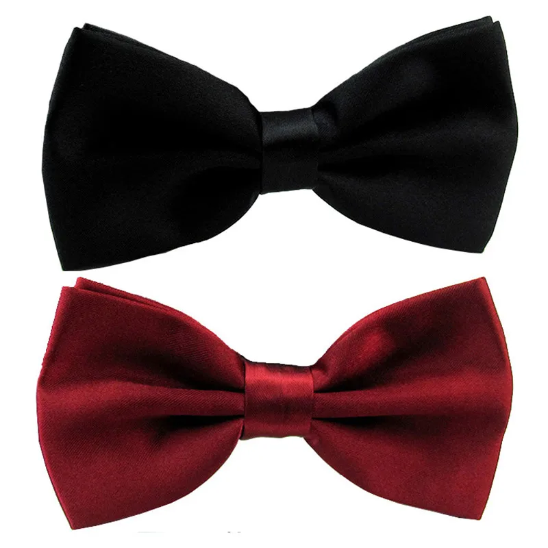 Classique hommes noeud papillon garçons filles enfants noeud papillon mode couleur unie vert rouge noir blanc vert cravates de mariage accessoires