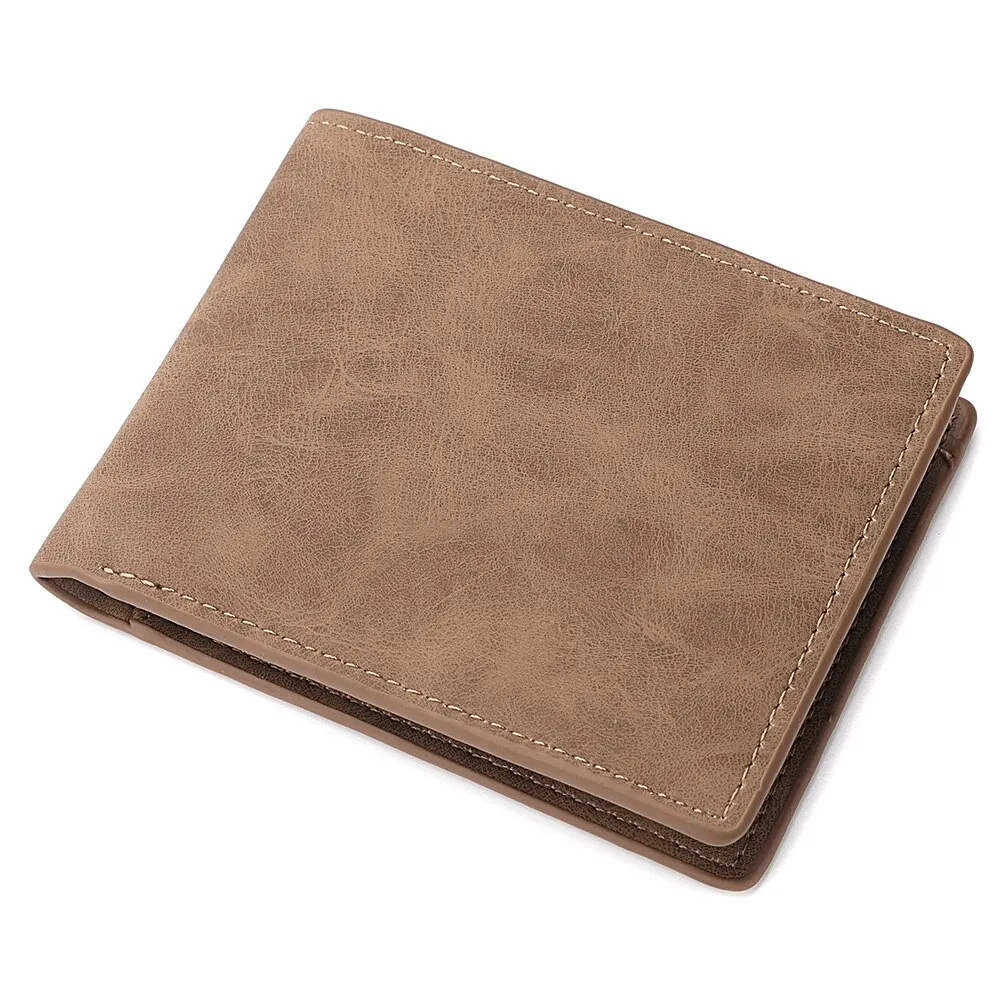 2025 New Wallet Men Short Dollar Clip Zipper Simple Soft Leather Lightweight