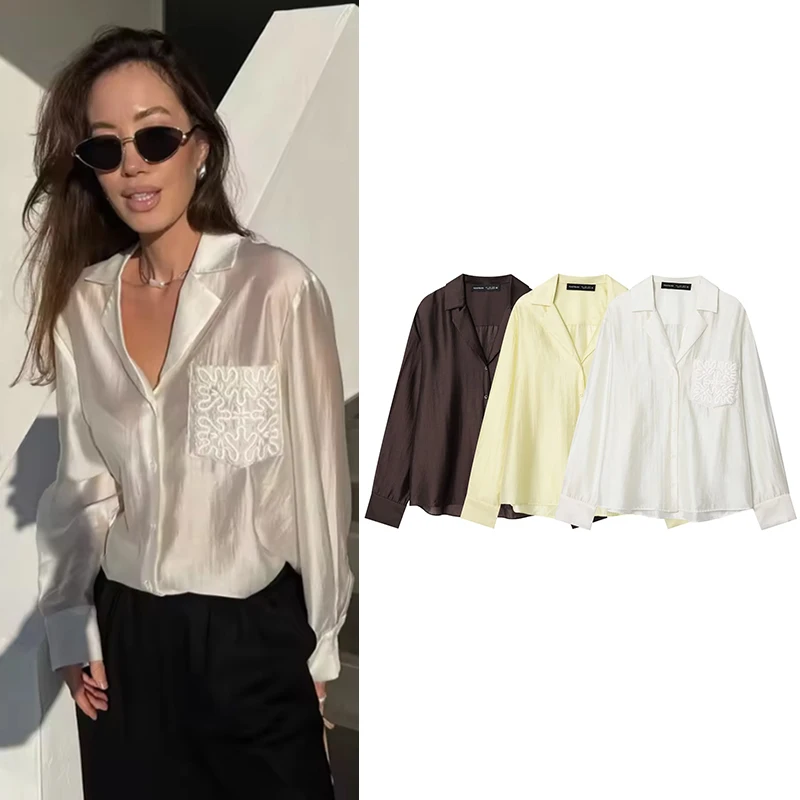 2025 novas camisas femininas de outono moda solta elegante camisas de escritório chique rua conforto juventude viagem férias camisa topos