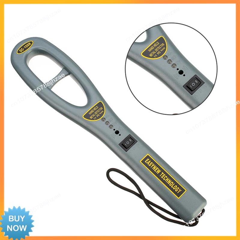 A10R 1 Piece GC101H Portable Handheld Metal Detector Metal Detector Super Scan Light Counter Grey