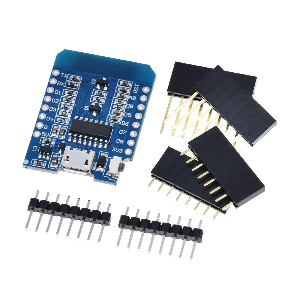 WeMos-Módulo D1 Mini ESP8266 ESP-12F ESP12, placa de desarrollo WiFi, 3,3 V Micro USB, basado en ESP-8266EX, 11 pines digitales para Arduino
