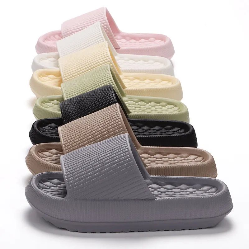 แพลตฟอร์มหนาห้องน้ํารองเท้าแตะผู้หญิงแฟชั่น Soft Sole EVA สไลด์ในร่มรองเท้าแตะผู้หญิง 2022 ฤดูร้อน Non-SLIP Flip Flops