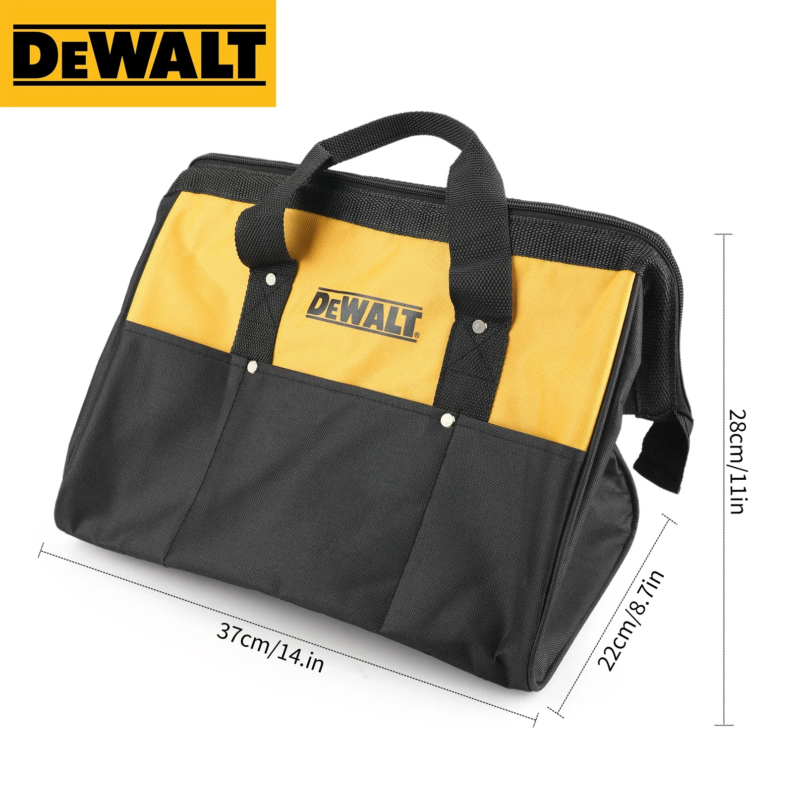 DEWALT kit de herramientas multifuncional, llave eléctrica, destornillador, accesorios de hardware de metal, herramienta de almacenamiento duradera, bolso
