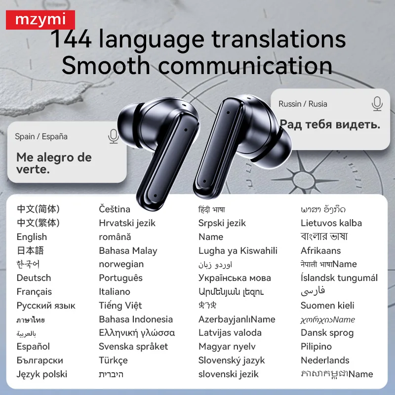 Mzymi E18 Pro Bluetooth5.4 auriculares con cancelación de ruido auriculares para juegos auriculares deportivos impermeables TWS auriculares internos para XIAOMI