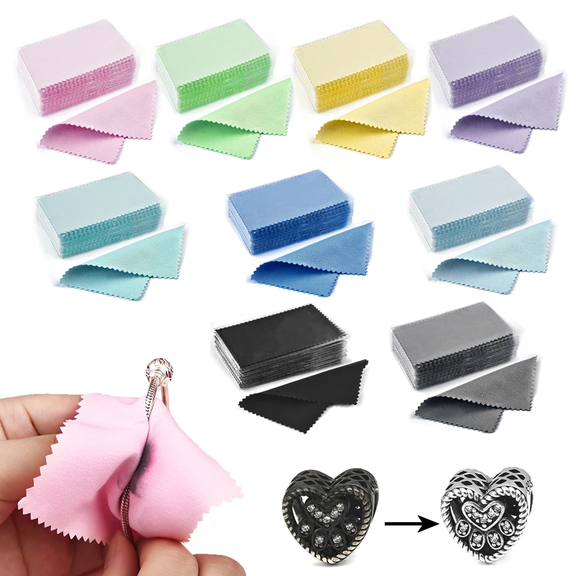 Paño de limpieza para pulir, paño de limpieza suave para pulir, herramienta de joyería de oro y plata, 10-50 piezas