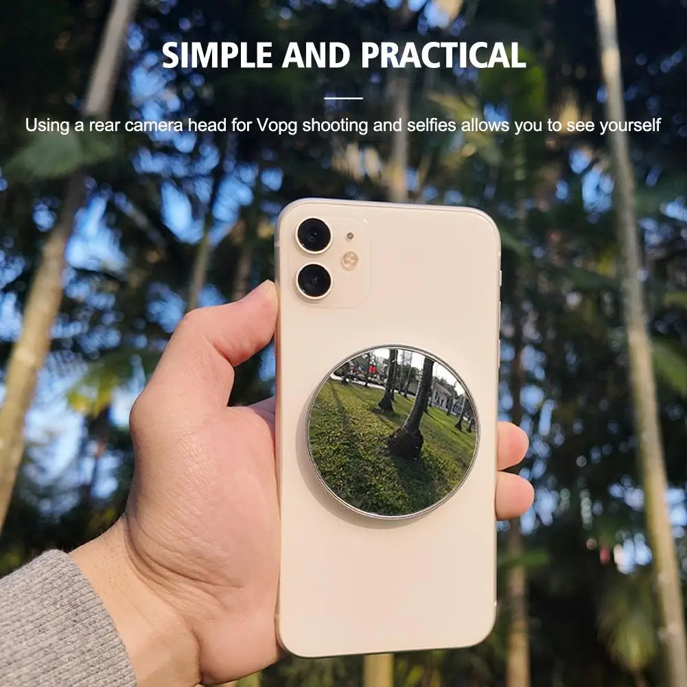 Para Magsafe espejo convexo magnético Smartphone espejo de belleza Video Selfie Vlog espejo magnético para Streaming Selfie