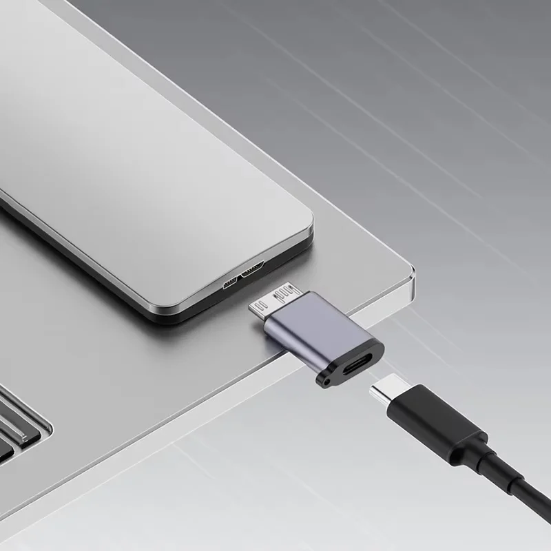 USB C 3.0 Micro B ชายประเภท C หญิงอะแดปเตอร์ Type-C ถึง Micro B สําหรับแล็ปท็อปฮาร์ดดิสก์ไดรฟ์ภายนอกกล่อง Samsung S5