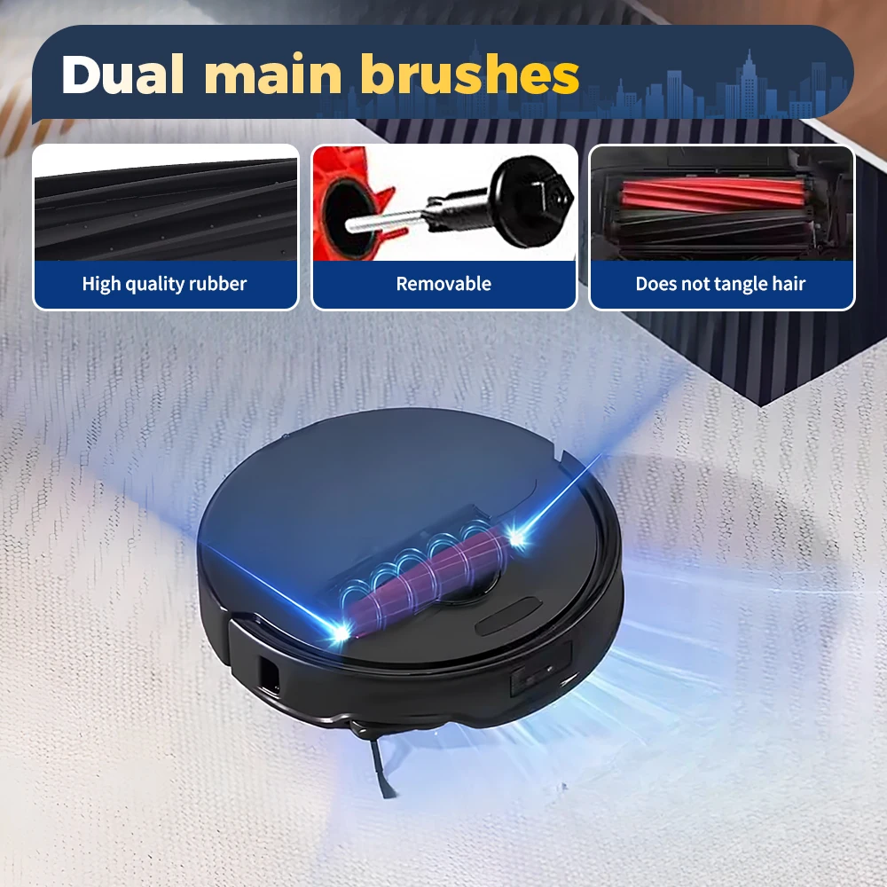Roller Brush For Roborock G20/S8/S8 Pro Ultra/S8+/Q5 Pro/Q5 Pro+/Q8 Max/Q8 Max Plus Robot Vacuum Cleaner Attachment Main Brushes