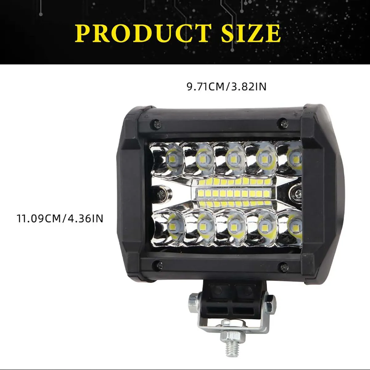 1ชิ้น12โวลต์จุดน้ำท่วมคอมโบไฟ LED บาร์แสง SuperBright 6000K สำหรับรถออฟโร้ด SUV เรือ4x4 ATV Barra ไฟหน้า LED