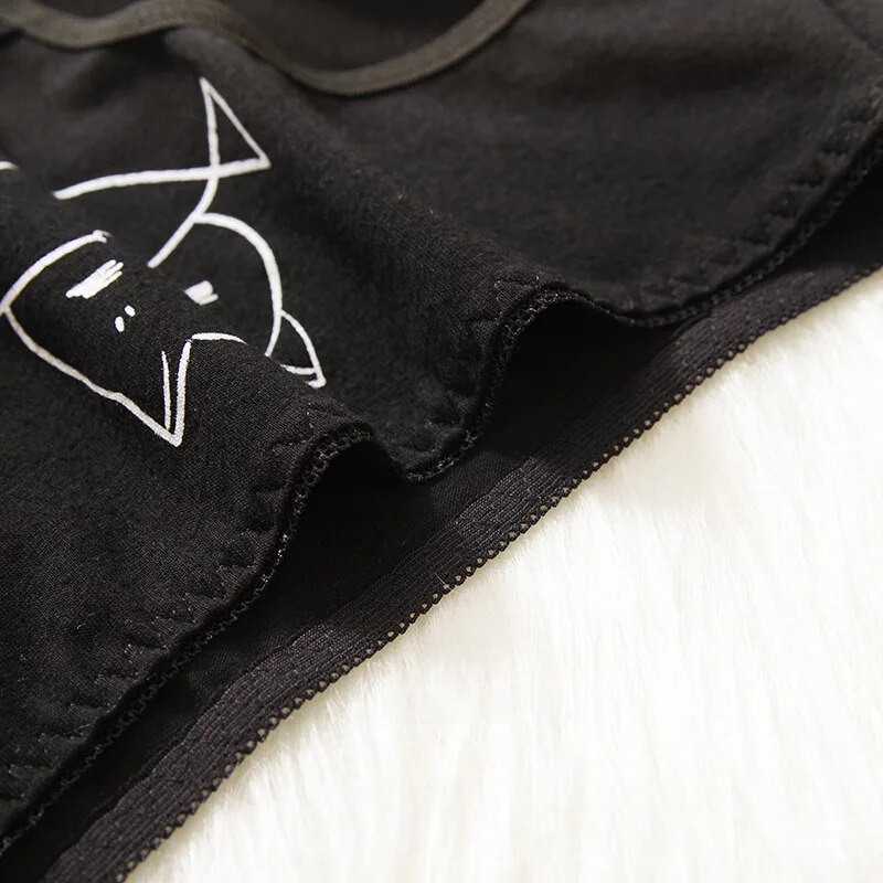 Algodão dos desenhos animados calcinha bonito para as mulheres, underwear curto das meninas, cuecas macias femininas, lingerie sexy, M-XL, senhoras, 5pcs por conjunto
