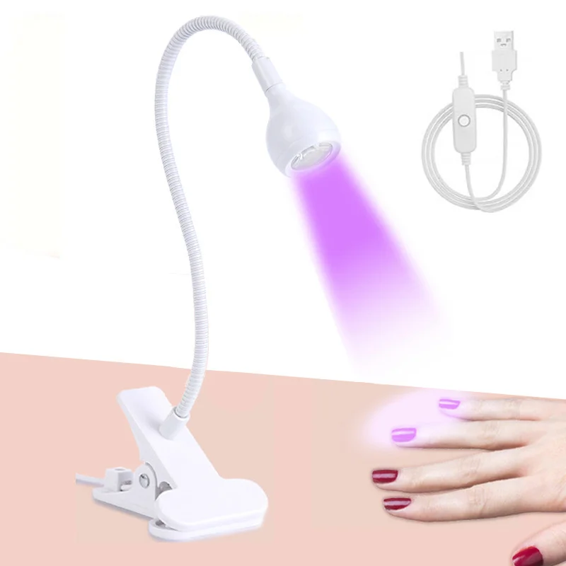 Lampe de Table LED veilleuse col de cygne lampe à ongles UV durciable lampe violette lampe de réparation de téléphone portable lampe à pince USB lampe de dortoir