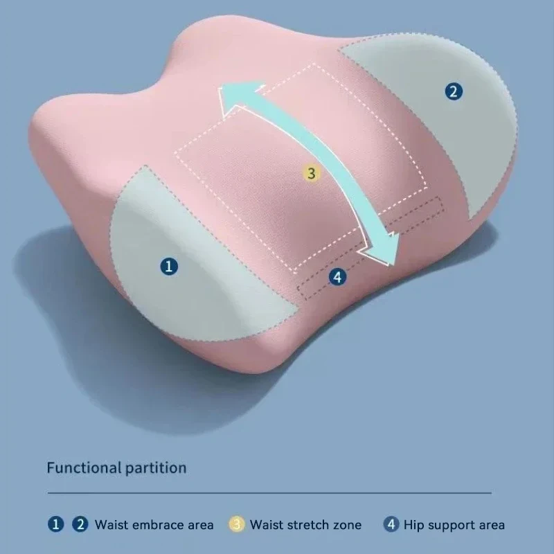 Cojín de soporte Lumbar especial, almohada Lumbar para dormir, ergonómico, suave, cómodo, cama de algodón con memoria, soporte para espalda de protrusión Lumbar