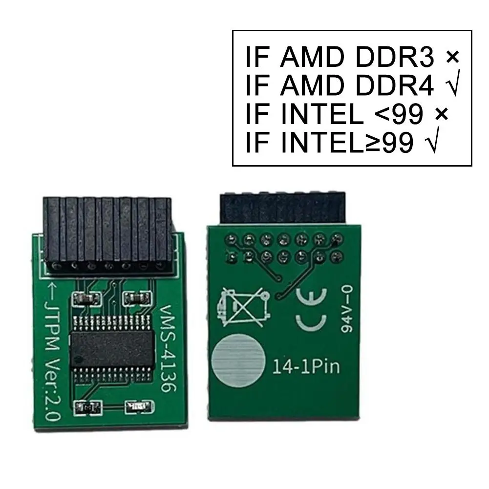TPM 2.0 Security Module 12 14 18 20 Pin For ASUS MSI GIGABYTE ASRock Encryption Security Module Remote Card TPM 2.0 Module Board