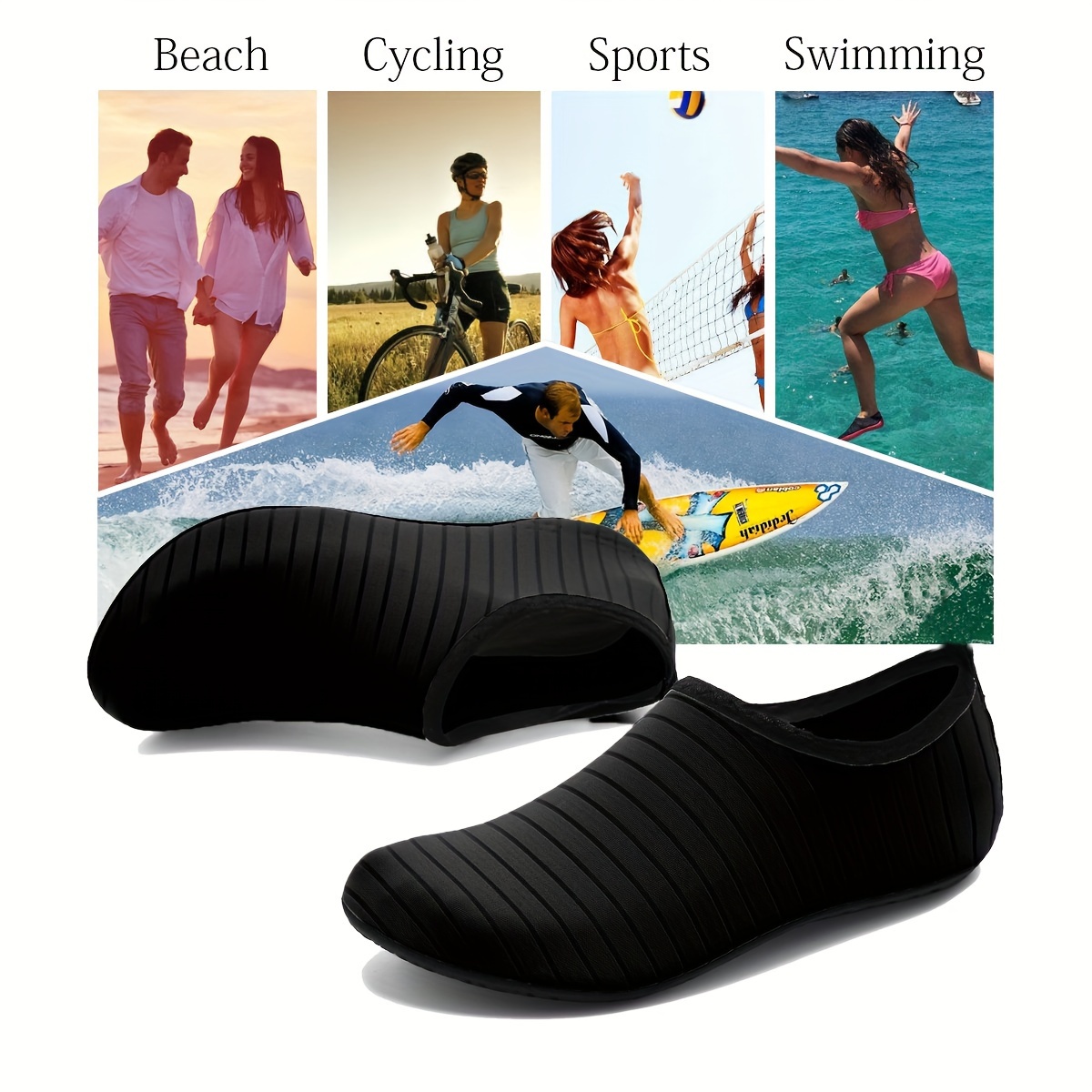 1 Paar Wasserschuhe Damen Barfußsocken Anti-Rutsch Schnelltrocknend Herren Strand Schwimmen Wassersportschuhe