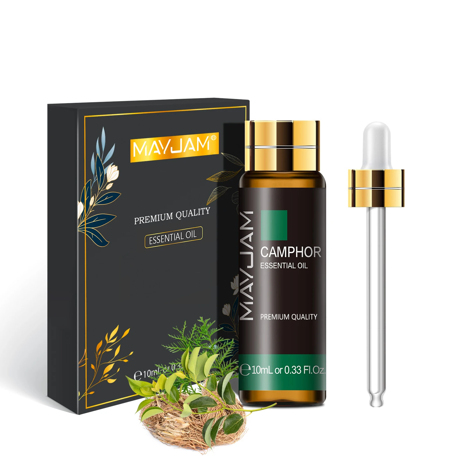 MAYJAM พร้อม Dropper 10ml น้ํามันหอมระเหยสําหรับ Humidifier Diffusers Lavender Eucalyptus วานิลลาไม้จันทน์ Camphor Aromatic Oil ของขวัญ
