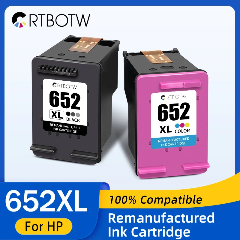 CRTBOTW 652XL Inktcartridge Vervanging Voor HP 652 HP 652 XL Compatibel Deskjet 1115 1118 2135 2136 3635 3636 3835 4535 Printer