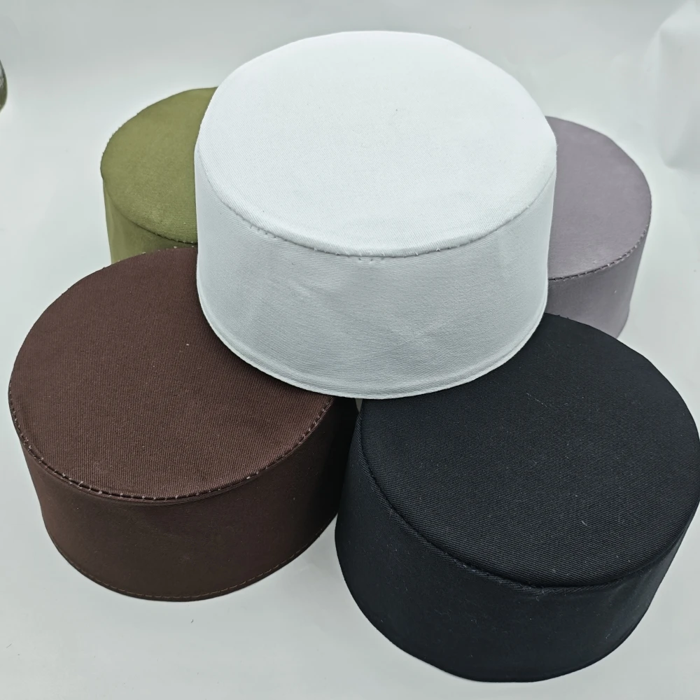 Frete grátis bonés muçulmanos para roupas masculinas chapéu de oração de algodão kufi kippah sull acessórios islâmicos arábia saudita judaico 0302