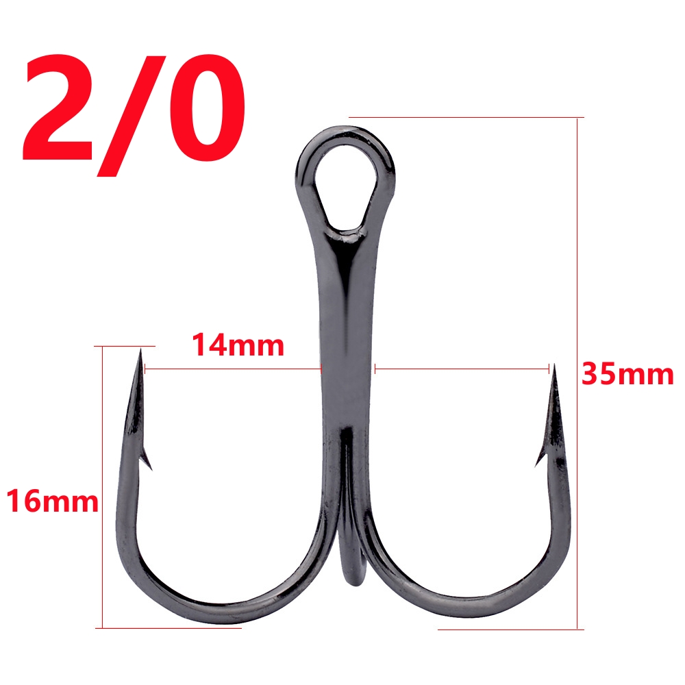 10 Cái/lốc 2 #4 #6 #8 #10 #1/0 2/0 3/0 4/0 5/0 Đen Móc Câu thép Carbon Cao Lật Ngược Móc Câu