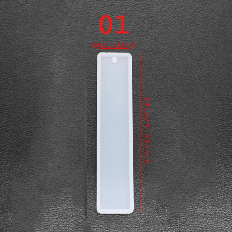 Molde retangular de resina para marcadores de silicone, faça você mesmo, molde para fazer joias de resina epóxi, artesanato diy, molde transparente de silicone