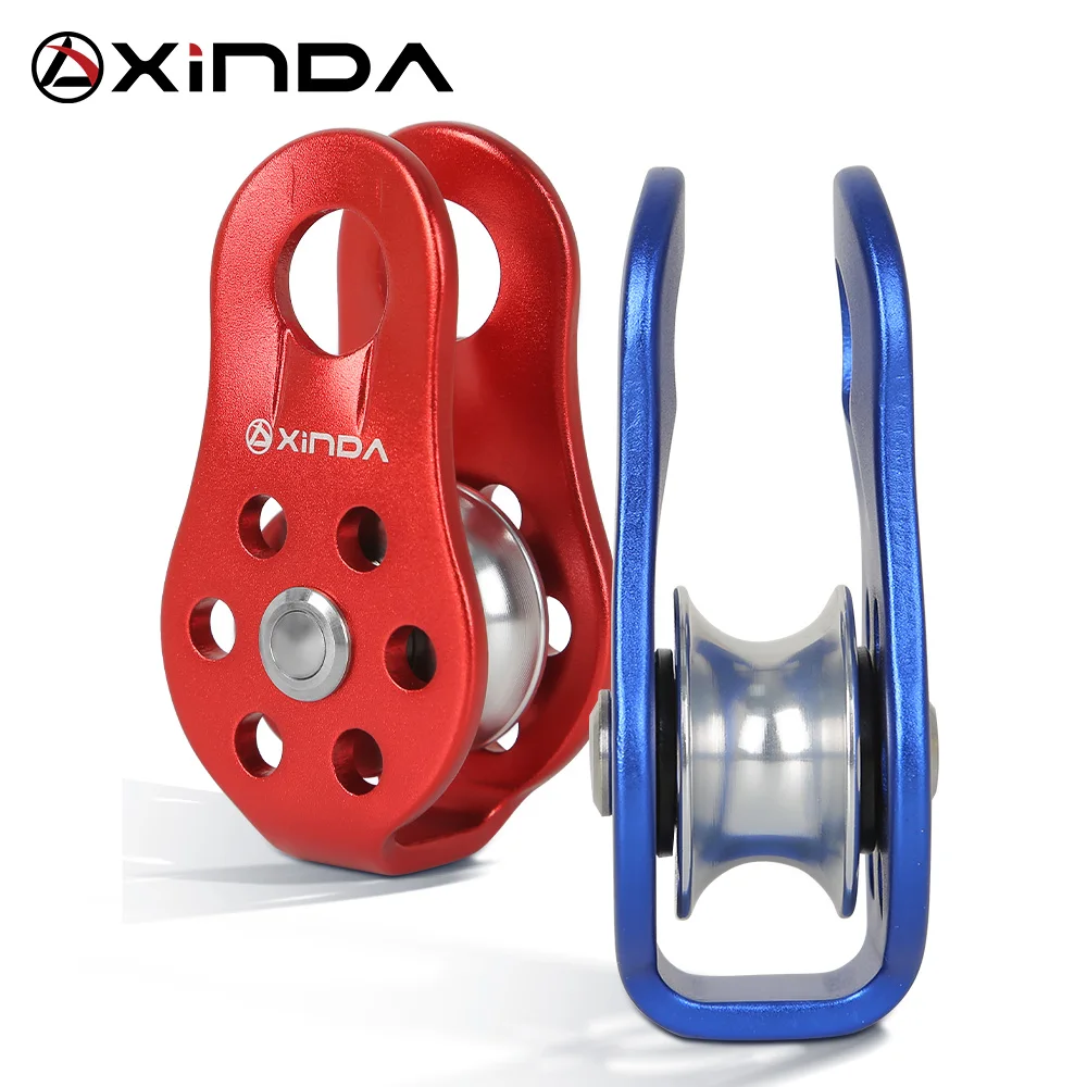 XINDA Đá Ròng Rọc Cố Định Sideplate Đơn Sheave Ròng Rọc Cứu Sinh Dụng Cụ Cao Altitud Traverse Lôi Gear