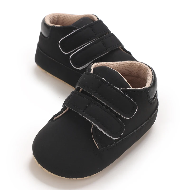 Schuhe für Neugeborene, klassisches Leder, weiche Sohlen, rutschfeste Kleinkind-Wanderschuhe für Jungen und Mädchen, 0–18 Monate, First-Step-Wanderschuhe