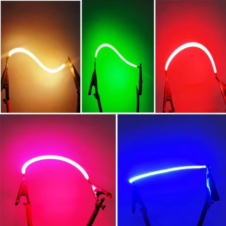 5PCS LED 3V COB Flexible Ultra Slim Filament Spiral Bulb Filament Retro Edison Bulb Lamp Parts Diode Lighting Strip Decoration