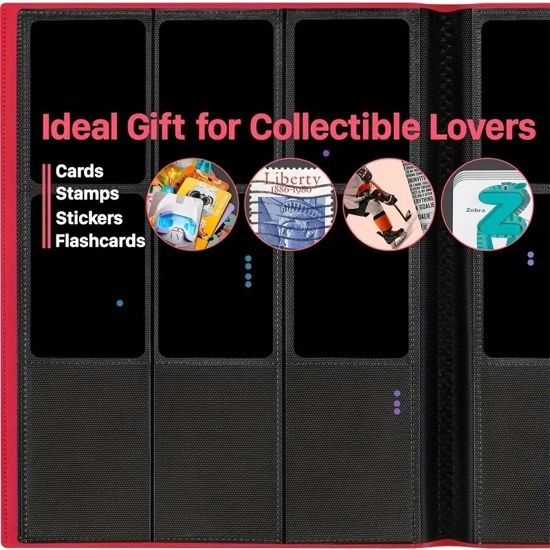 Sammelkartenordner, 9 Taschenseiten, Halterordner mit Hüllen, 20 Blatt, 360-Grad-Spielkarten, Buchordner für Fußball, Basketball, Karten