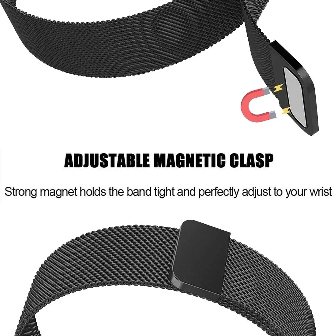 18mm 20mm 22mm Milanese Strap for Samsung Galaxy Watch 6 5 4 40 44mm Band Active 2 Gear S3 for Amazfit Bip for Huawei 4Pro GT4
