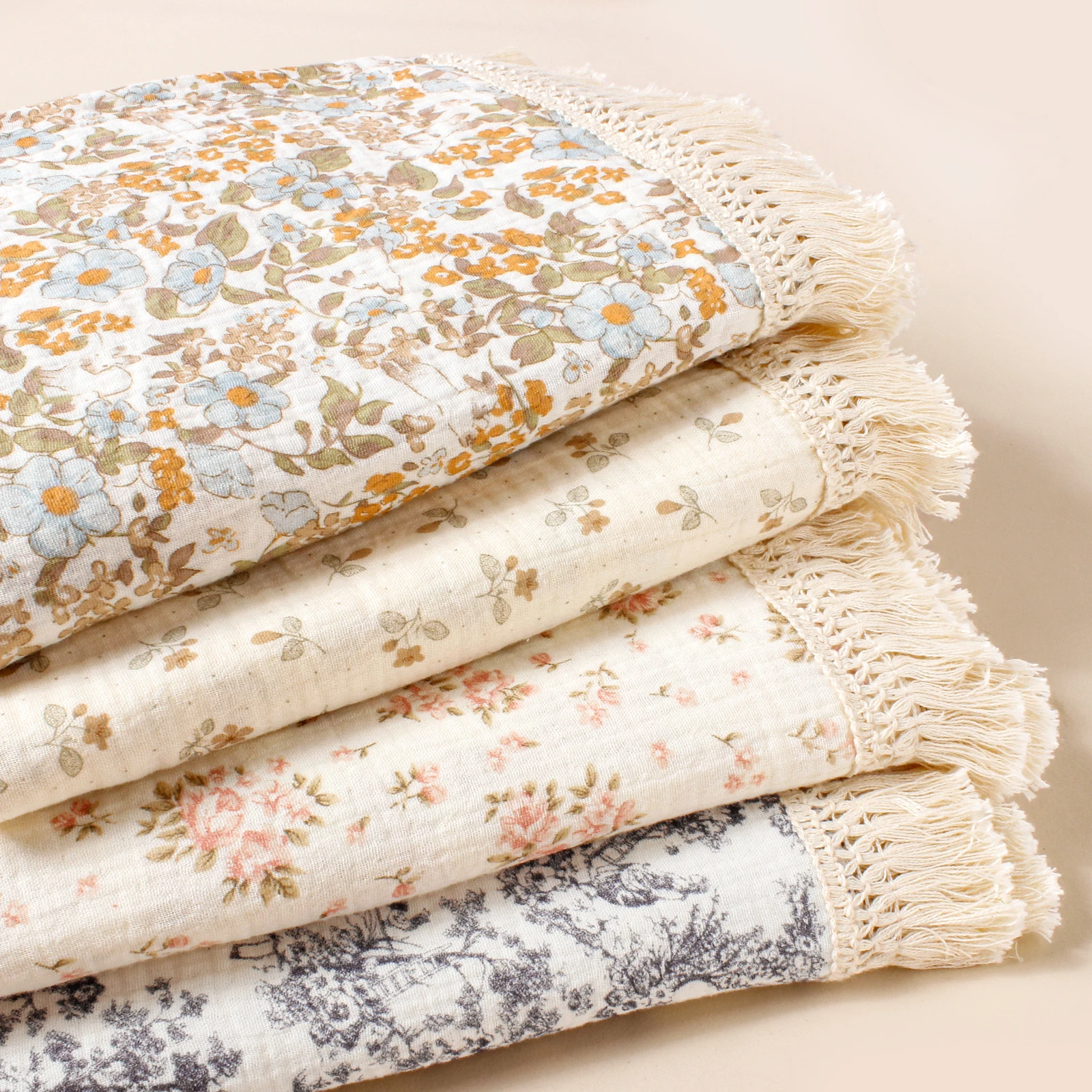 Coperta con stampe in nappa di cotone per neonato, fasciatoio in mussola a doppio strato per asciugamani da bagno per ragazze e neonato