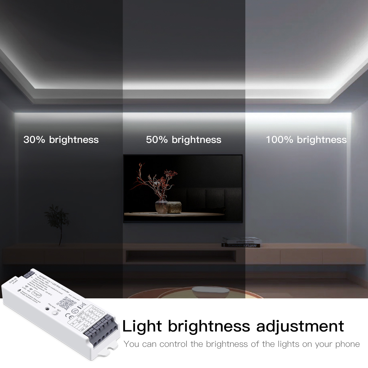 Dimmbarer led streifen rgb controller 12v-24v 5 in 1 led dimmer tuya smart alexa google home rgbw cct einfarbiger wifi lichtsc halter