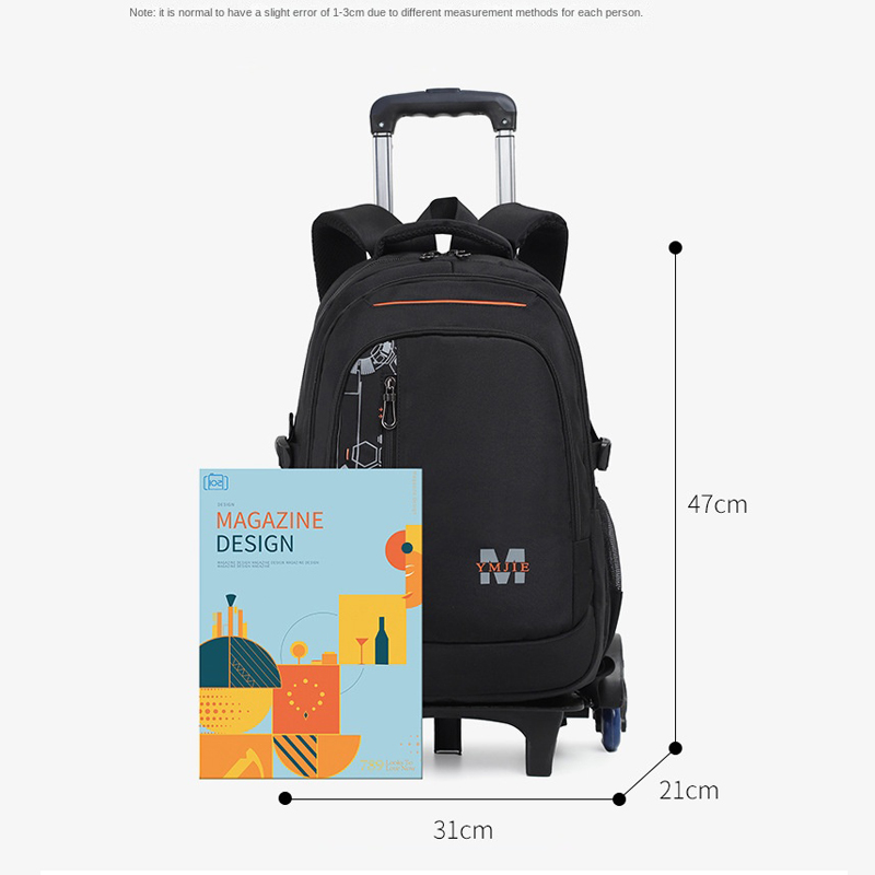 Mochila escolar infantil com rodas, bolsa escolar para meninos, bolsa escolar com rodas para adolescentes, bolsa escolar de viagem