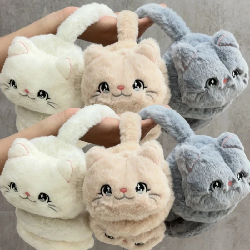 2025 New Winter Warm Cartoon Rabbit Earmuffs for Children Girls Plush Thick Soft Ear Cover Ear Protection Warmth Ear Muffs
