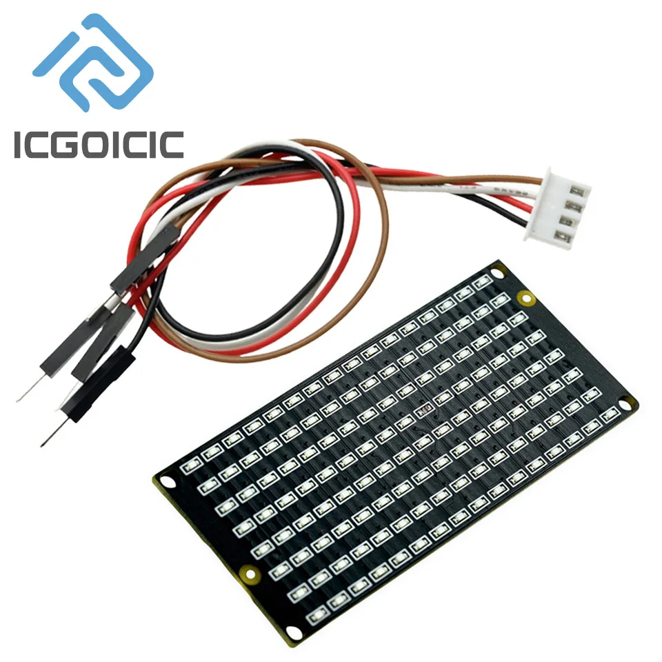 Modulo display a matrice LED 8*16 – Interfaccia I2C, 3,3 V~5 V per Arduino, progetti fai da te Micro:bit e Raspberry Pi
