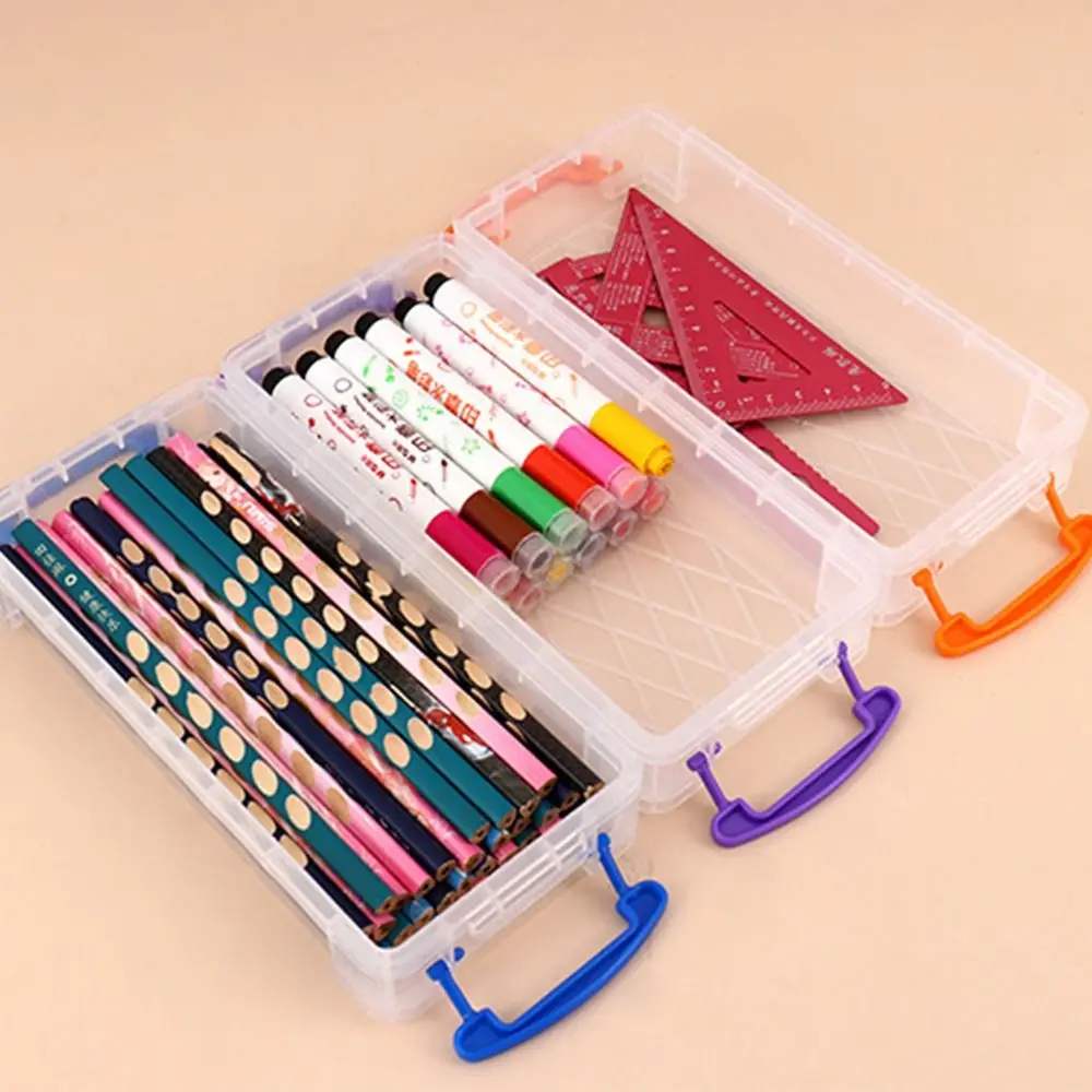 3/6-layer Paintbrush Box Portable Detachable Color Pen Storage Box Multi-function Watercolor Stationery Organizer Student