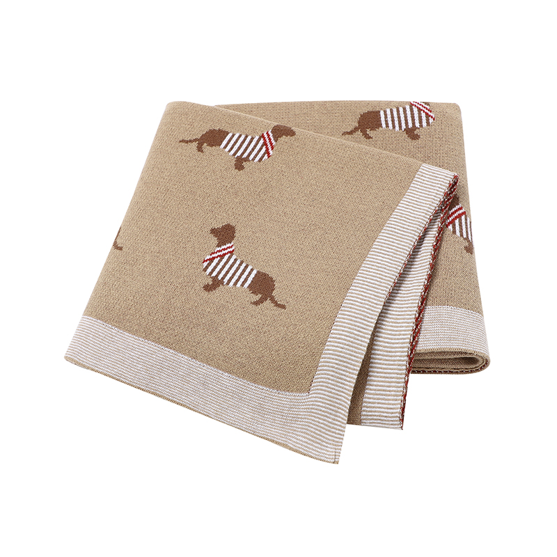 Coperte per bambini Neonato Cartoon Swaddle Wrap Coperte mensili 100% cotone lavorato a maglia Bambino infantile All'aperto Giocare Clip Tappetini 100 * 80 cm