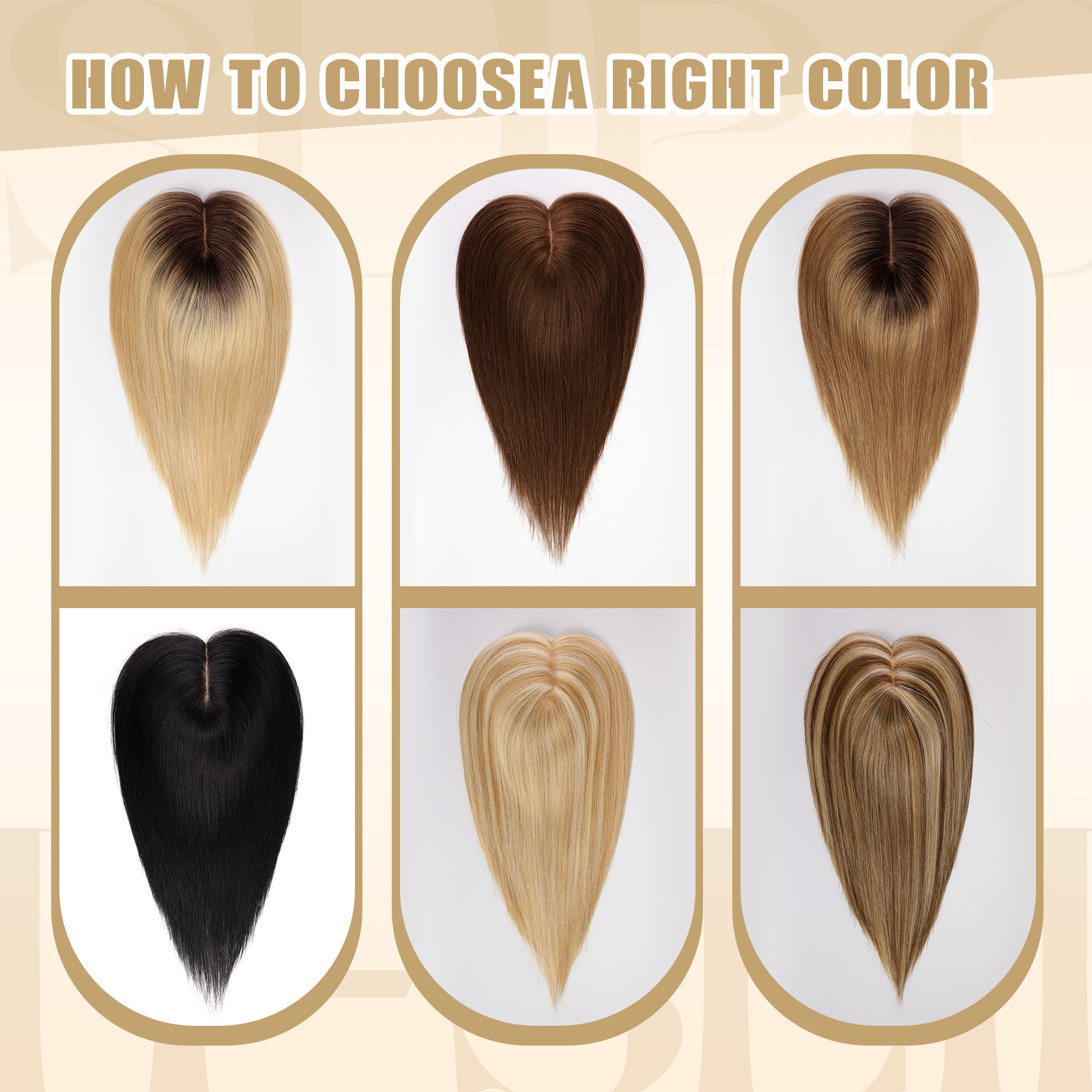 Toppers de cabelo humano remy loiro, cinza, marrom, para mulheres, 100% remy, base de seda, clipes em cabelo liso, 12 polegadas