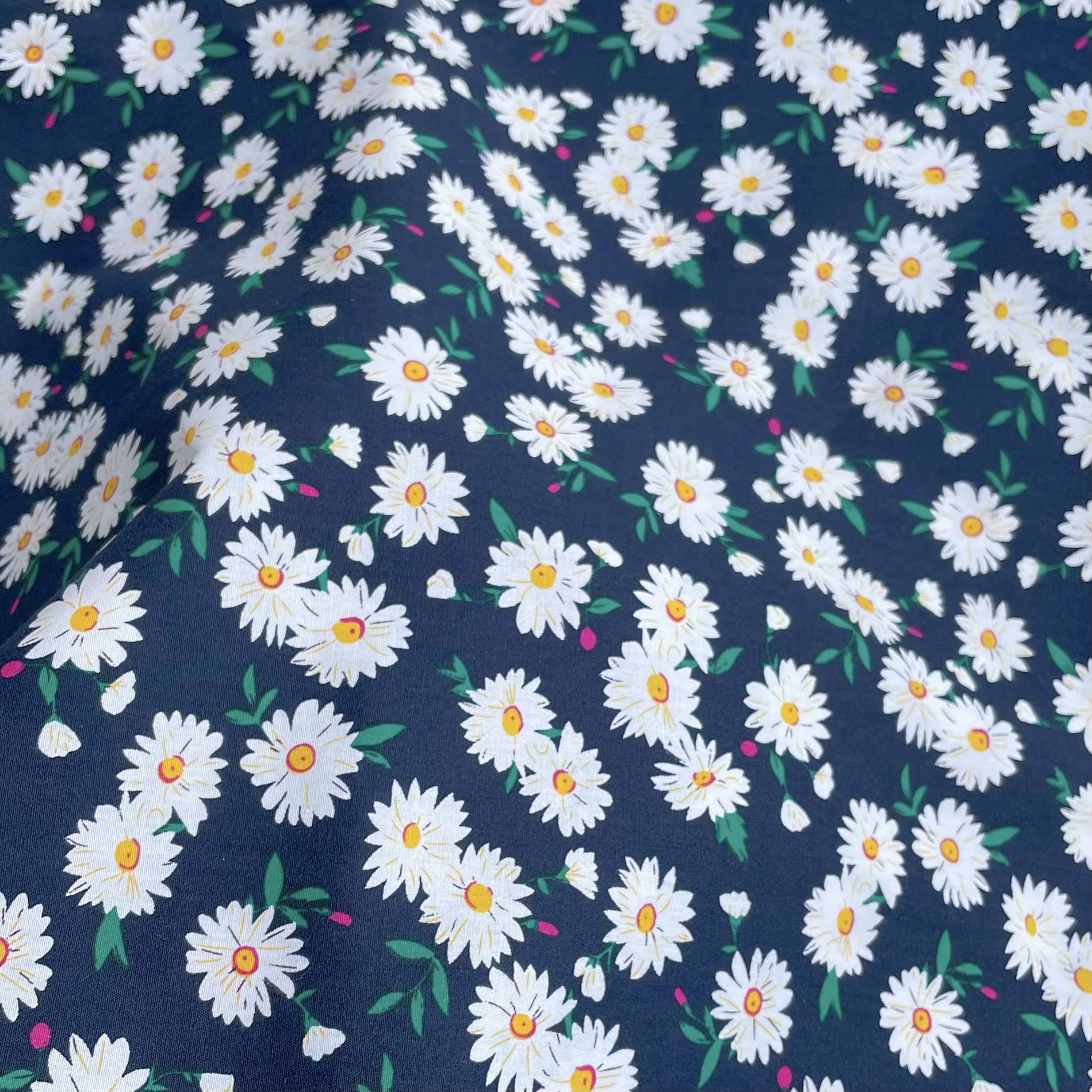 Spring and Summer Little Daisy liberty floral poplin cloth making handmade sewing dress 100% fabric cotton by meter