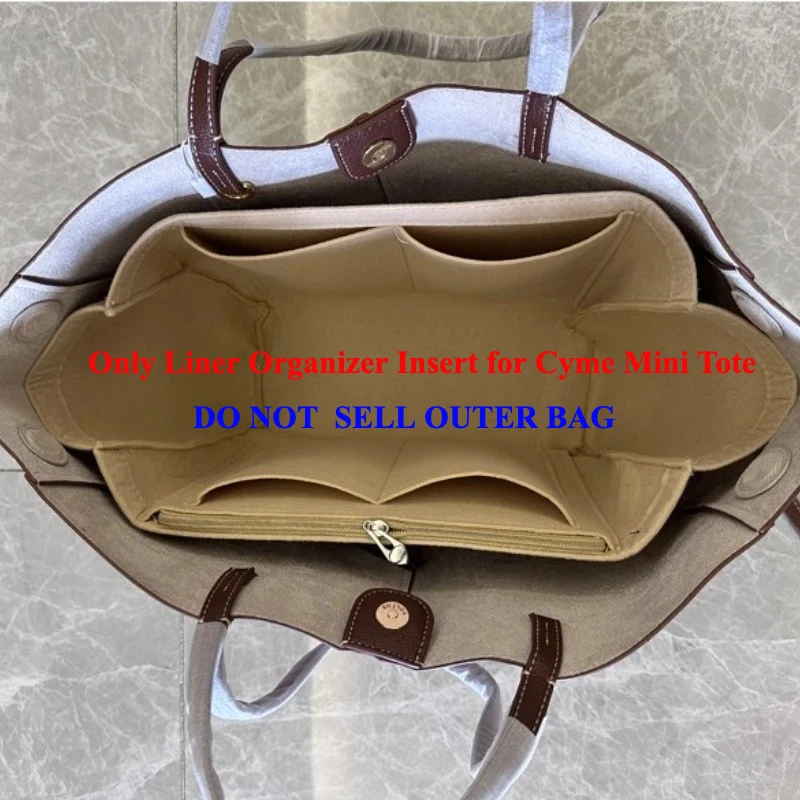 Two Size Liner Organizer Insert for Cyme Mini Tote Inner Bag Storage Pouch Organization Keep Shaper Purse Bag Accessories