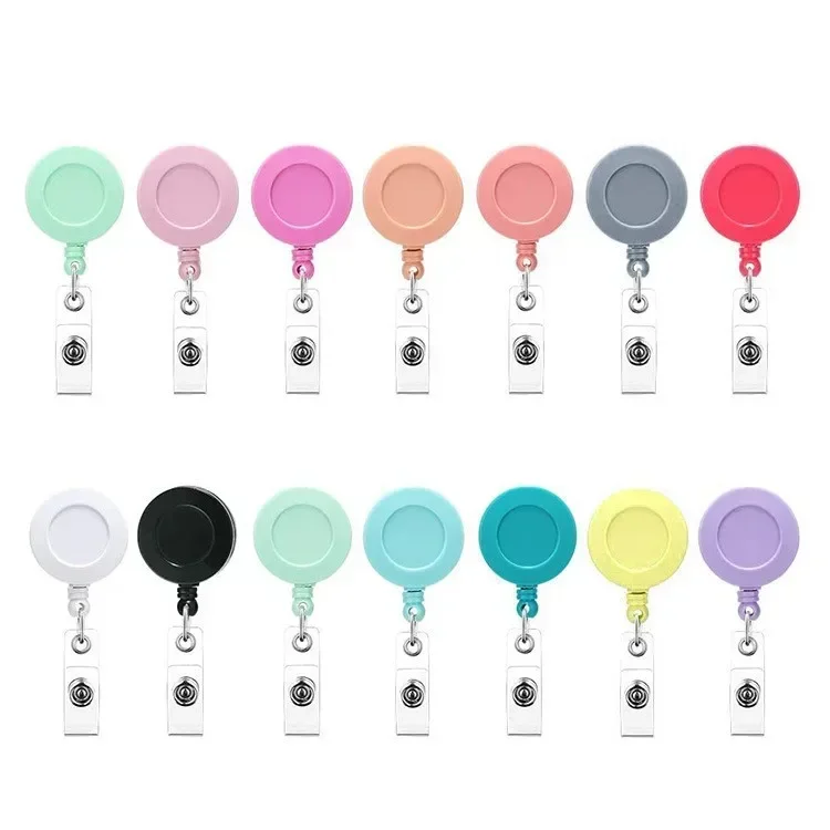 2025 Retractable Badge Holder Clips for Nurse ID Badge Reel with Belt Clip Doctor ID Card Chain Clips School Student Office