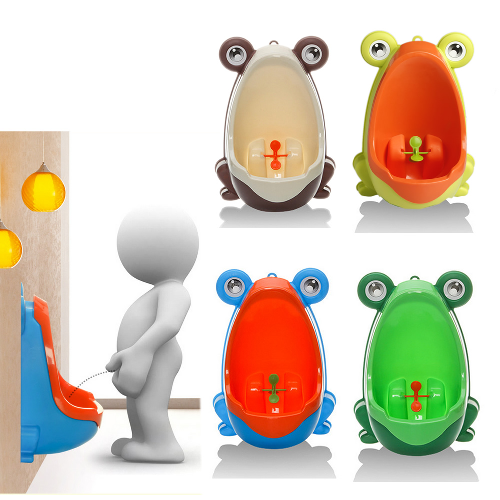 Orinal de plástico con forma de rana para bebé, orinal de entrenamiento para baño, asiento de inodoro para bebé