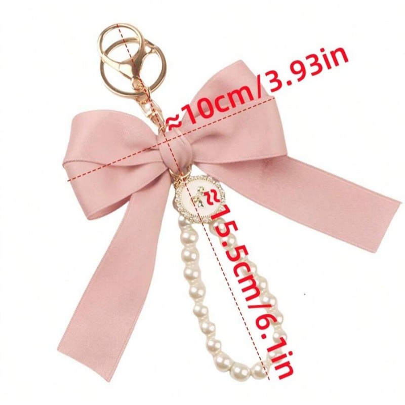 Keychain with bow, Large bow tie,Carrying bag for hanging,Ornament,Bag decorations,DIY headphone case,Accessories