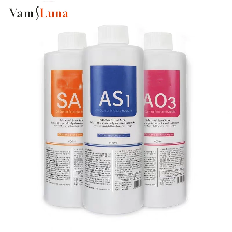 Bộ 3 Dung Dịch Dinh Dưỡng Cho Nhỏ Tạo Bọt Khí Máy Hydra Mặt 400Ml Làm Sạch Vitamin C Serum Tẩy Tế Bào Chết Tinh Dầu contra Cấp Nước